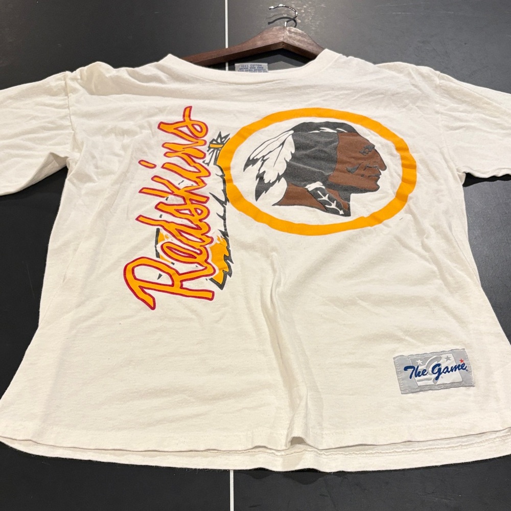 The game Redskins large men's Tee vintage white early 90s